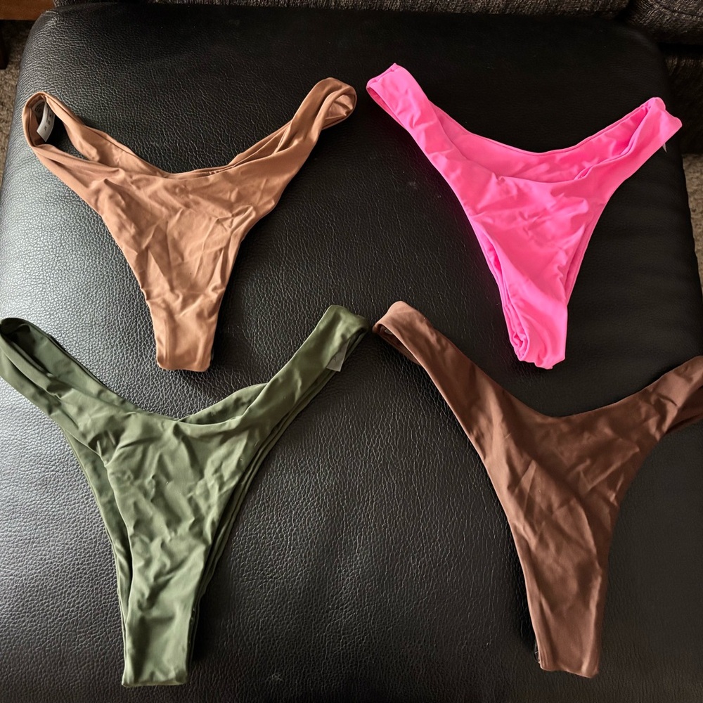 4 Shein Bikini Bottoms, Size XL